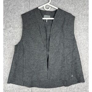 OSKA Open Cardigan Women's 2 Gray‎ 100% Virgin Wool